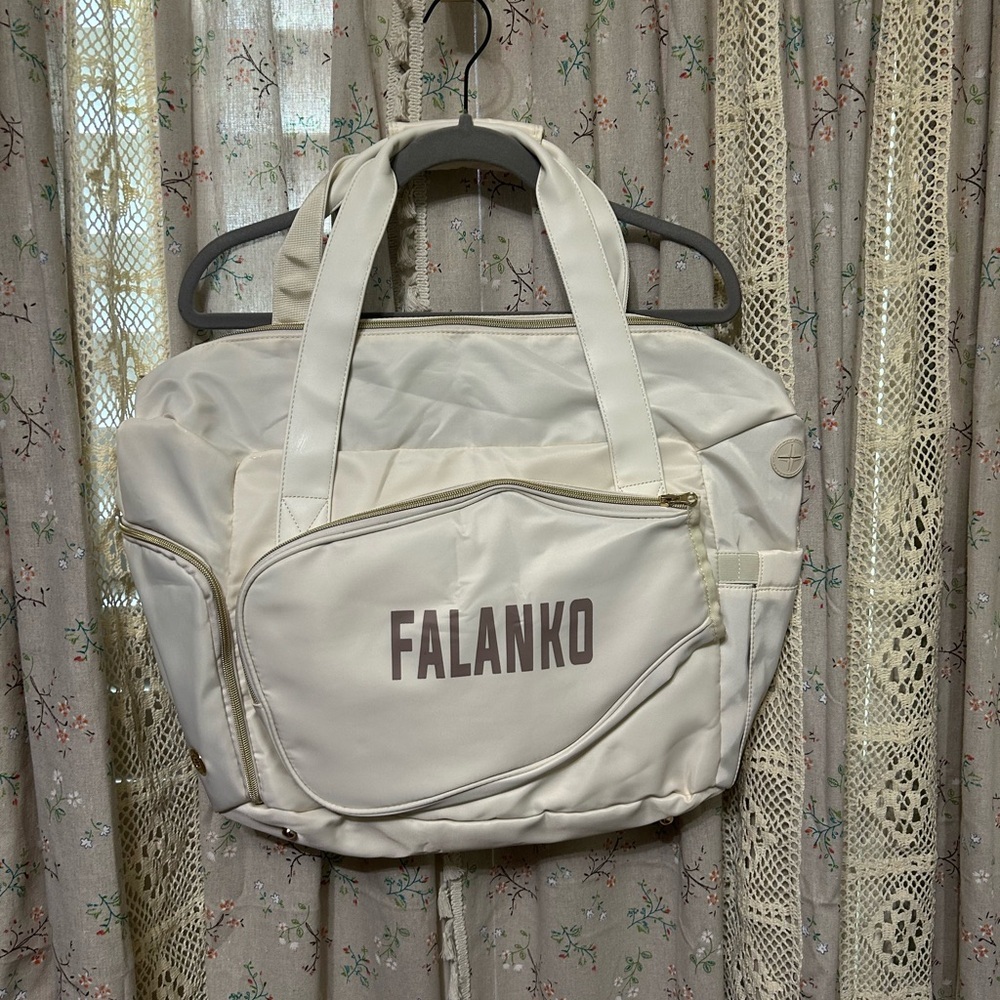 2/$28 FALANKO Pickleball Bag Racquet Paddle Bag w/ Gold Hardware Wet/Dry EUC